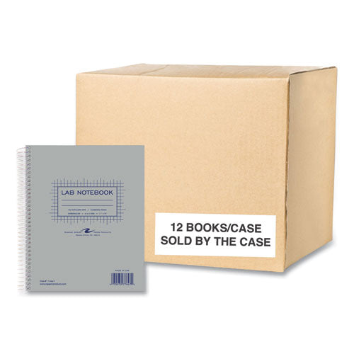 Roaring Spring Lab And Science Carbonless Notebook Quad Rule (4 Sq/in) Gray Cover (100) 11x9 Sheets 12/ct