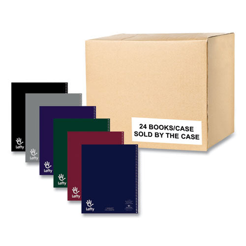 Roaring Spring Lefty Notebook 1 Subject College Rule Randomly Asst Cover Color (100) 11x9 Sheets.  24/ct