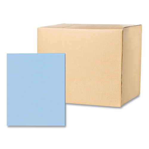Roaring Spring Pocket Folder 0.5" Capacity 11x8.5 Light Blue 25/box 10 Boxes/Case