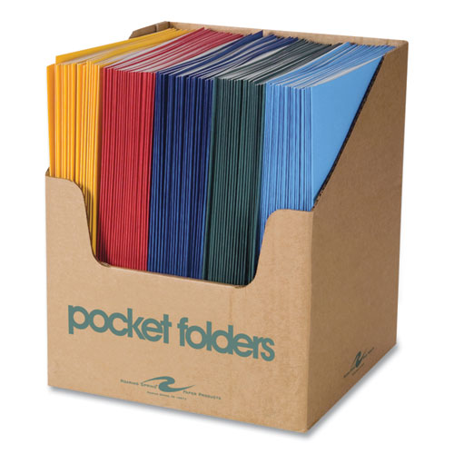 Roaring Spring Pocket Folder 0.5" Capacity 11x8.5 Assorted Colors 100/Case