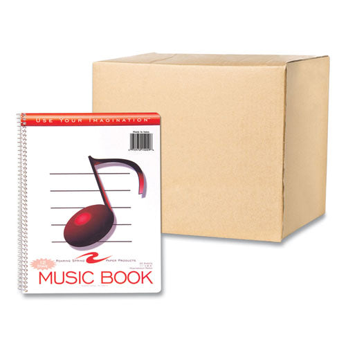 Roaring Spring Music Notebook Music Transcription Format White Cover (32) 11x8.5 Sheets 24/Case