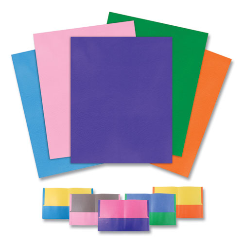 Roaring Spring Pocket Folder 0.5" Capacity 11x8.5 Assorted Colors 50/Case