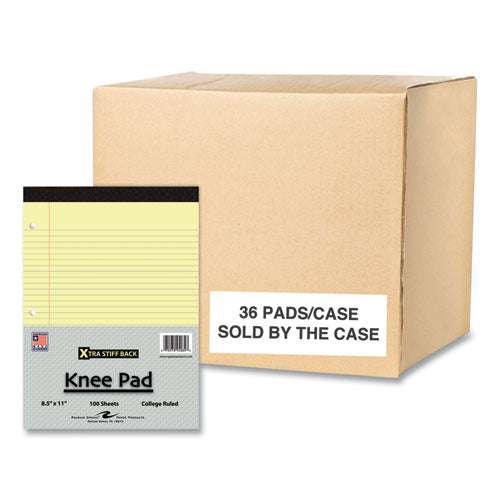 Roaring Spring Stiff-back Pad Medium/college Rule 100 Canary 8.5x11 Sheets 36/Case