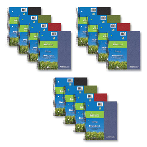 Roaring Spring Earthtones Biobased  5 Subject Notebook Med/college Rule Random Asst Covers (160) 11x9 Sheets 12/ctships In 4-6 Bus Days