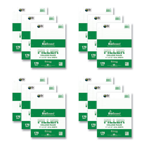 Roaring Spring Filler Paper 3-hole 8.5x11 College Rule 170 Sheets/pack 12 Packs/Case