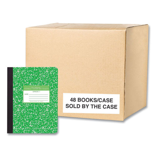 Roaring Spring Ruled Composition Book Grade 1 Manuscript Format Green Marble Cover (80) 9.75x7.5 Sheet 48/ct Ships In 4-6 Bus Days