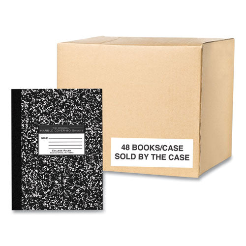 Roaring Spring Flexible Cover Composition Book Med/college Rule Black Marble Cover (80) 10.25x7.88 Sheet 48/ct Ships In 4-6 Bus Days