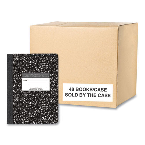 Roaring Spring Hardcover Marble Composition Book Med/college Rule Black Marble Cover (80) 9.75x7.5 Sheet 48/ct Ships In 4-6 Bus Days