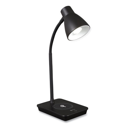 OttLite Wellness Series Infuse Led Desk Lamp With Wireless And Usb Charging 15.5" High Black
