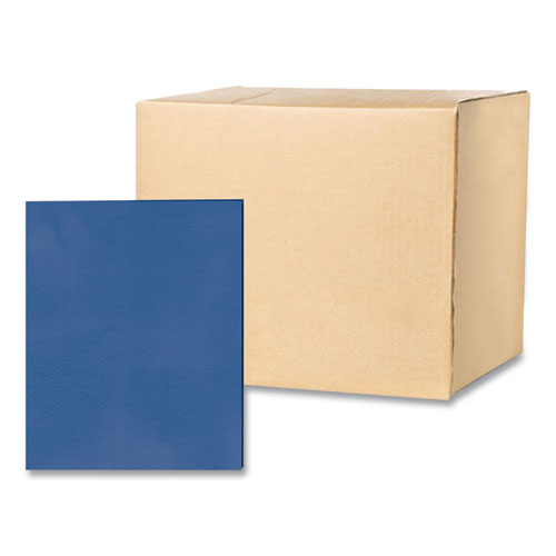 Roaring Spring Pocket Folder 0.5" Capacity 11x8.5 Dark Blue 25/box 10 Boxes/Case