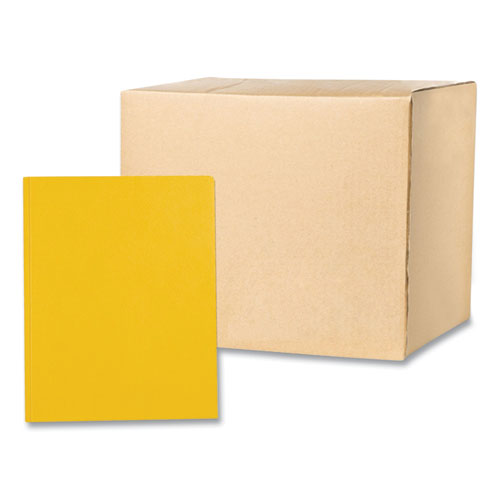 Roaring Spring Pocket Folder With 3 Fasteners 0.5" Capacity 11x8.5 Yellow 25/box 10 Boxes/Case