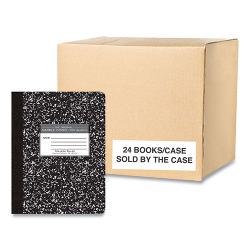 Roaring Spring Hardcover Marble Composition Book Med/college Rule Black Marble Cover (100) 9.75x7.5 Sheet 24/ct Ships In 4-6 Bus Days