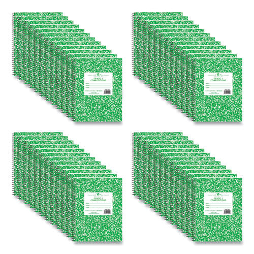 Wirebound Composition Book, 1 Subject, Manuscript Format, Green Cover, (36) 9.75 x 7.5 Sheet, 48/CT, Ships in 4-6 Bus Days Wirebound Composition Book, 1 Subject, Manuscript Format, Green Cover, (36) 9.75 x 7.5 Sheet, 48/CT, Ships in 4-6 Bus Days