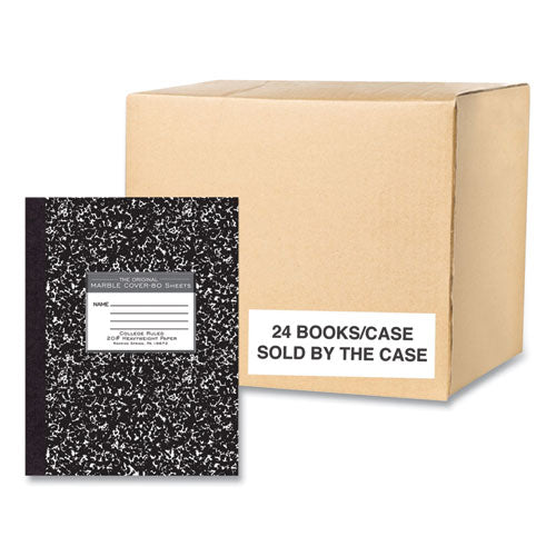 Roaring Spring Hardcover Composition Book Med/college Rule Black Marble Cover (80) 10.25x7.88 Sheet 24/ct Ships In 4-6 Bus Days