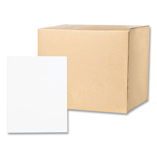 Roaring Spring Pocket Folder With 3 Fasteners 0.5" Capacity 11x8.5 White 25/box 10 Boxes/Case