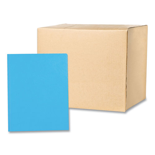 Roaring Spring Pocket Folder With 3 Fasteners 0.5" Capacity 11x8.5 Light Blue 25/box 10 Boxes/Case