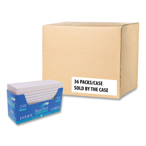 Roaring Spring Trayed Index Cards Narrow Rule 3x5 240 Cards/tray 36/Case