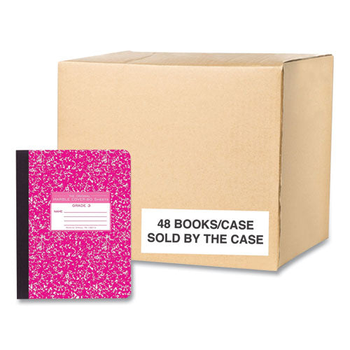 Roaring Spring Ruled Composition Book Grade 3 Manuscript Format Magenta Marble Cover (80) 9.75x7.5 Sheet 48/ct Ships In 4-6 Bus Days