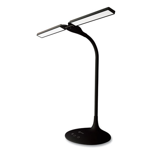 OttLite Wellness Series Pivot Led Desk Lamp With Dual Shades 13.25" To 26" High Black