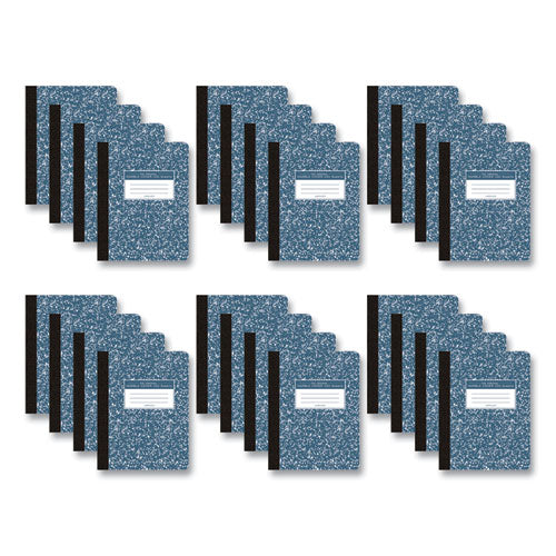 Roaring Spring Hardcover Marble Composition Book Unruled Blue Marble Cover (100) 9.75x7.5 Sheets 24/Case