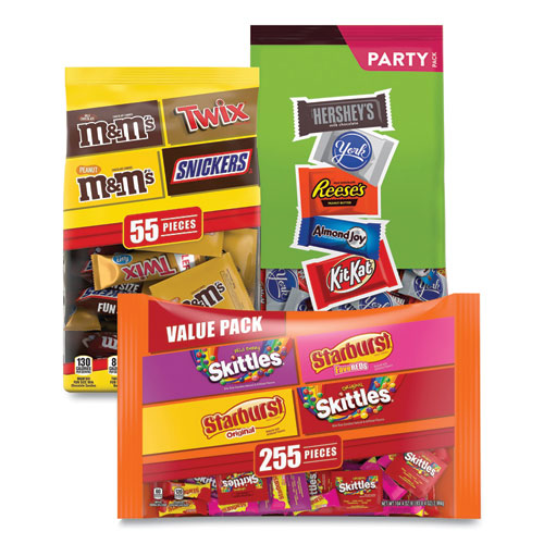 National Brand Mars Hershey's And Wrigley's Fun Size Chocolate Variety 168.81 Oz Bag 3/Case