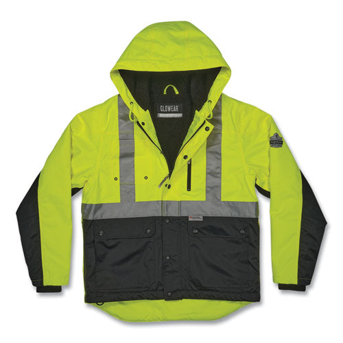 Ergodyne Glowear 8275 Class 2 Heavy-duty Hi-vis Workwear Sherpa Lined Jacket Medium Lime