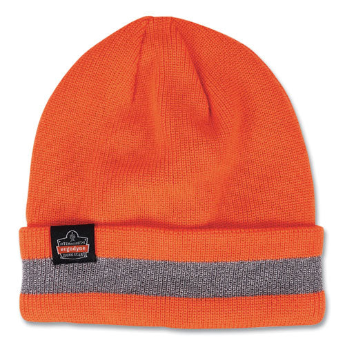 Ergodyne N-ferno 6803 Reflective Rib Knit Winter Hat One Size Fits Most Orange