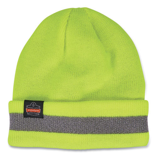 Ergodyne N-ferno 6803 Reflective Rib Knit Winter Hat One Size Fits Most Lime