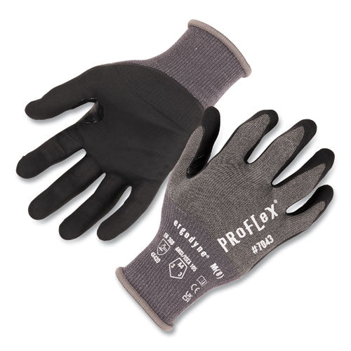 Ergodyne Proflex 7043 Ansi A4 Nitrile Coated Cr Gloves Gray X-large 1 Pair