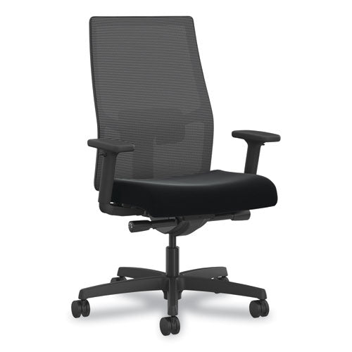 HON Ignition 2.0 4-way Stretch Mid-back Mesh Task Chair Orange Adjustable Lumbar Support Black