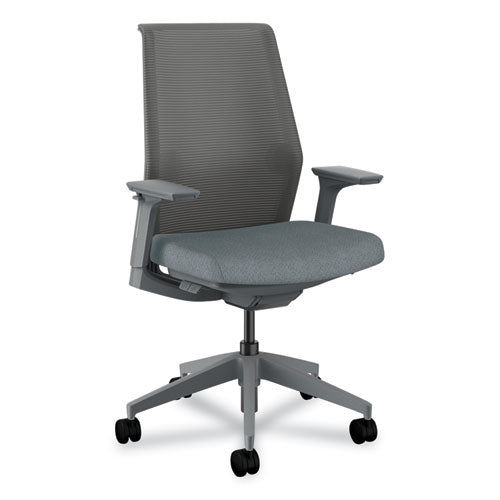HON Cipher Mesh Back Task Chair Supports 300 Lb 15" To 20" Seat Height Basalt Seat Charcoal Back Charcoal Base