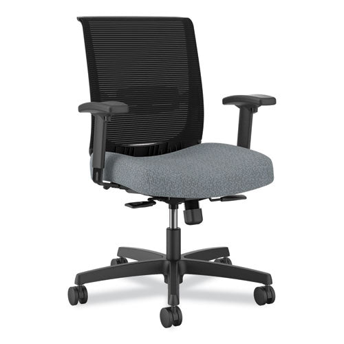 HON Convergence Mid-back Task Chair Up To 275 Lb 16.5" To 21" Seat Ht Basalt Seat Black Back/frame Ships In 7-10 Bus Days