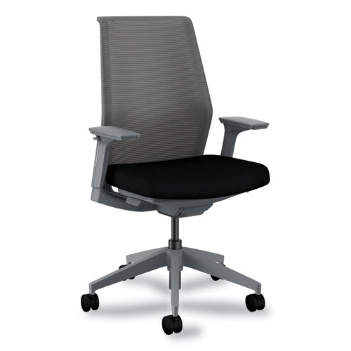 HON Cipher Mesh Back Task Chair Supports Up To 300 Lb 15" To 20" Seat Height Black Seat Charcoal Back Charcoal Base