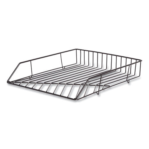 U Brands Vena Paper Tray 1 Section Holds 11"x8.5" Sheets 10.04x12.44x2.01 Black