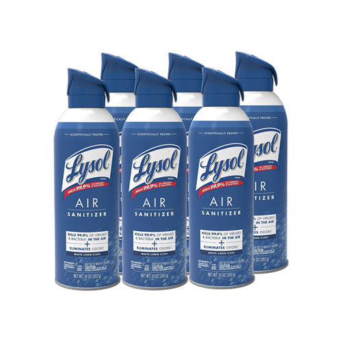 LYSOL Brand Air Sanitizer Spray White Linen 10 Oz Aerosol Spray 6/Case