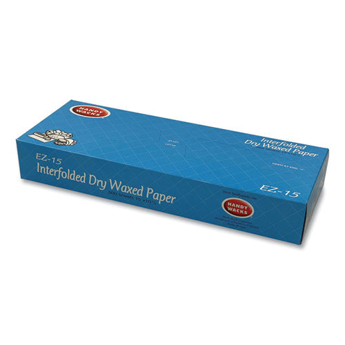 Handy Wacks© Interfolded Dry Waxed Paper 10.75x15 500 Box 12 Boxes/Case