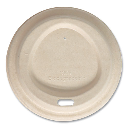World Centric Fiber Lids For Cups Fits 10 Oz To 20 Oz Cups Natural 1000/Case
