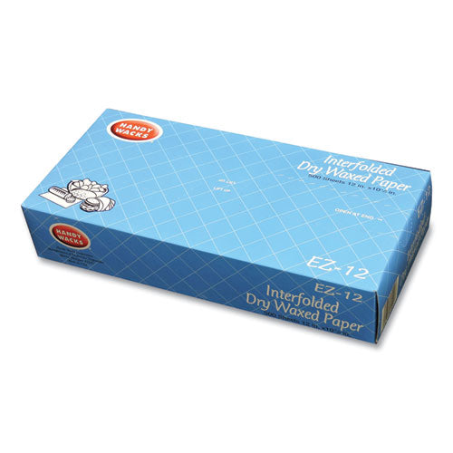Handy Wacks© Interfolded Dry Waxed Paper 10.75x12 500 Box 12 Boxes/Case