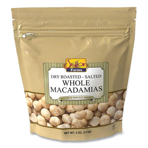 Setton Farms Macadamia Nuts Dry Roasted Salted 4 Oz Bag 12/Case