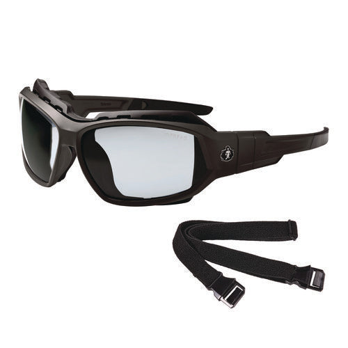 Ergodyne Skullerz Loki Anti-scratch/anti-fog Convert Safety Spoggles Strap Black Frame In/outdoor Poly Lens Ships In 1-3 Bus Days