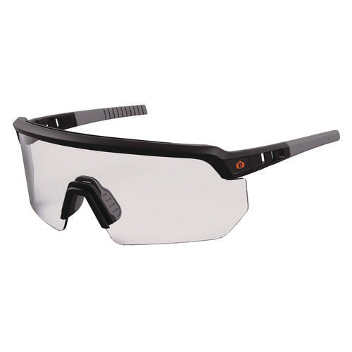 Ergodyne Skullerz Aegir Safety Glasses Matte Black Nylon Impact Frame Clear Polycarbonate Lens