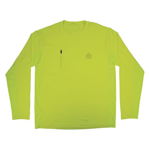 Ergodyne Chill-its 6689 Cooling Long Sleeve Sun Shirt With Uv Protection 3x-large Lime