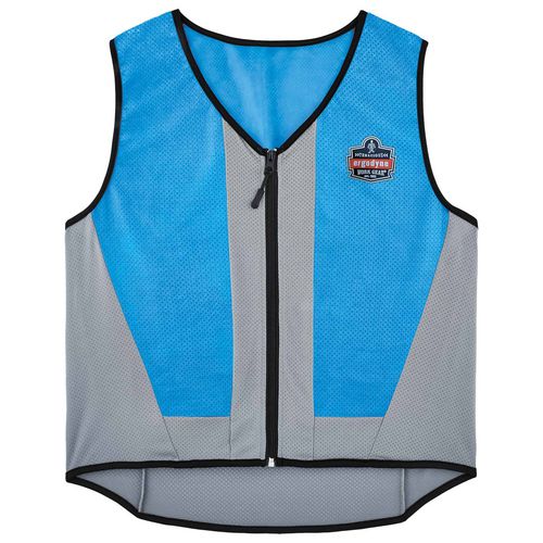 Ergodyne Chill-its 6667 Wet Evaporative Pva Cooling Vest With Zipper Pva 4x-large Blue