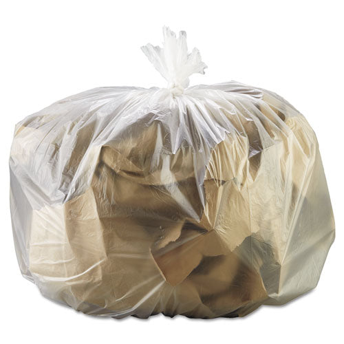 Boardwalk High Density Can Liners 33 Gal 13 Mic 33"x39" Natural 25 Bags/roll 10 Rolls/Case