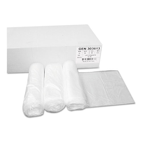 Boardwalk High Density Can Liners 30 Gal 10 Mic 30"x36" Natural 25 Bags/roll 20 Rolls/Case