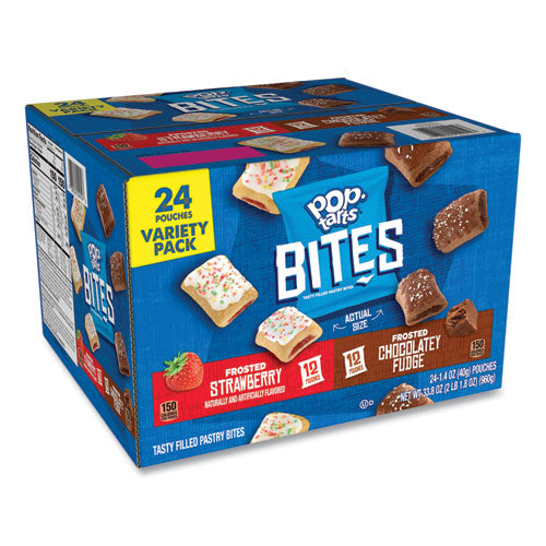 Kellogg's Pop Tarts Bites Variety Pack Chocolate; Strawberry 1.4 Oz Pouch 24/Case