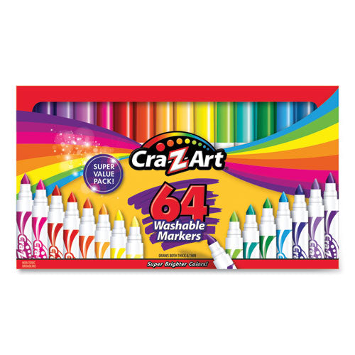 Cra-Z-Art Washable Markers Broad Bullet Tip Assorted Colors 64/set