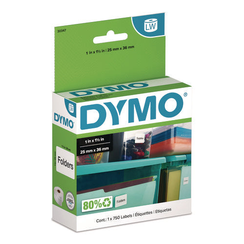 DYMO Lw Multipurpose Labels 1"x1.5" White 750 Labels/roll