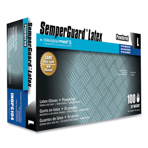 SemperGuard Latex Gloves Cream Large 100/box 10 Boxes/Case