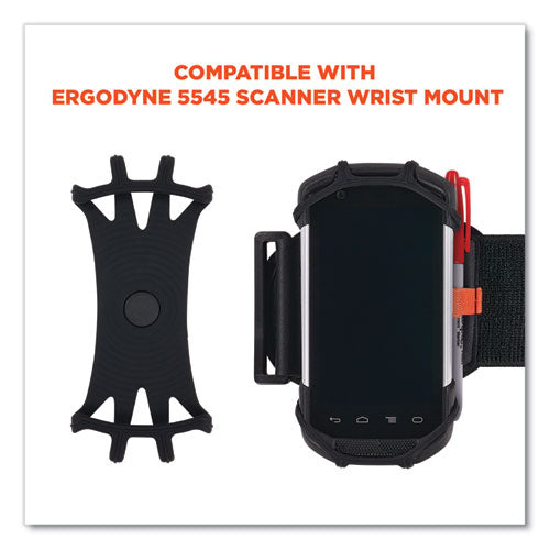 Ergodyne Squids 5547 Scanner Wrist Mount Holder 4x5x0.5 Plastic Black